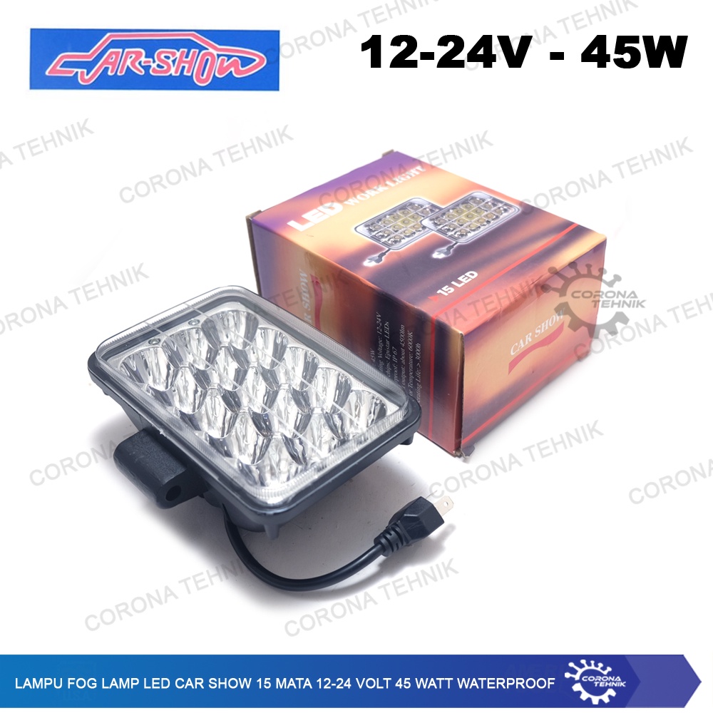 12-24 Volt 45 Watt Waterproof Lampu Fog Lamp Led Car Show 15 Mata