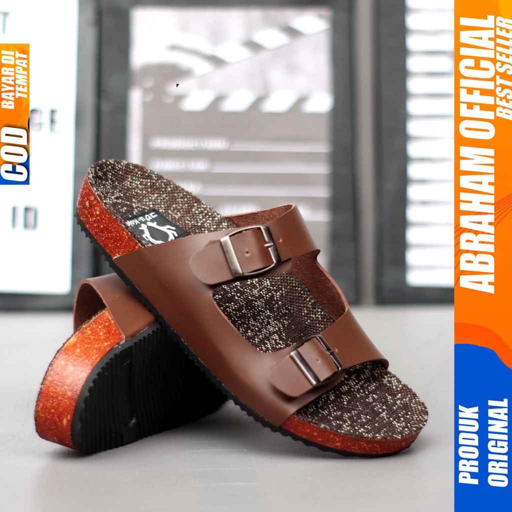 Sandal Slide Slop Pria Sendal Selop Abraham Kenici