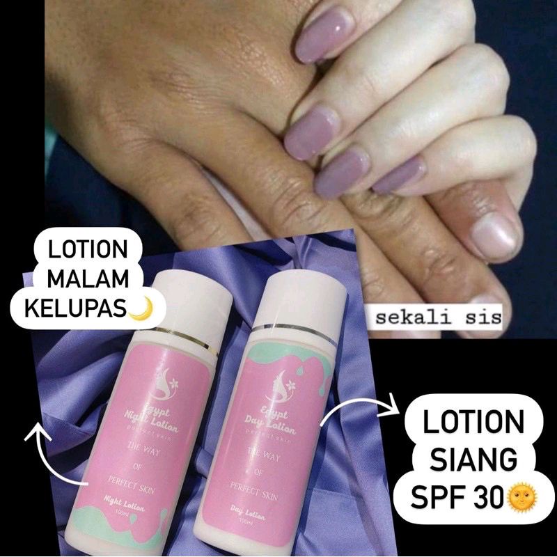 PAKET EGYPT / SIANG DAN MALAM DOSTING/ INSTAN WHITE LOTION - HAND&BODY