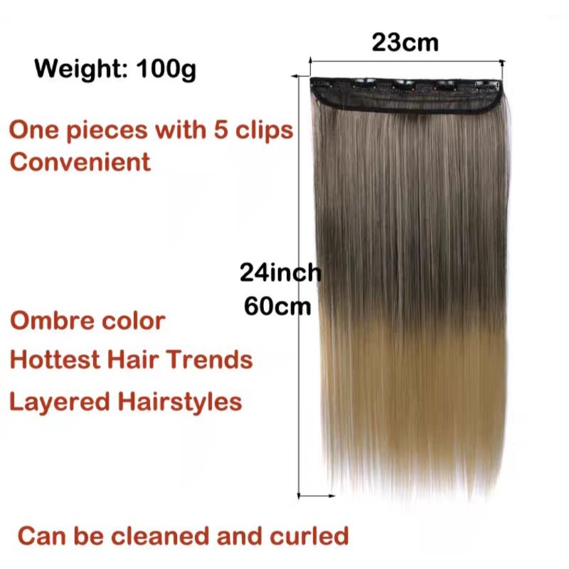 Hair Extension|Hair Clip|Rambut Palsu|Hair Extension 2warna