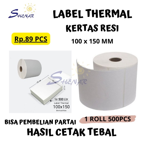

GROSIR KERTAS LABEL THERMAL KERTAS LABEL RESI 100X150 500ROLL