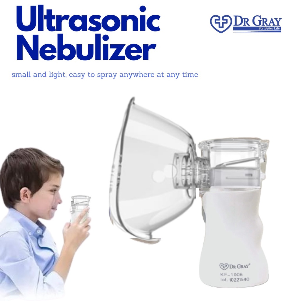 Mesh Technology Nebulizer Ultrasonic for Baby, Child n Adults - DR GRAY KF-1006 - Alat Nebulizer Ultrasonik bayi anak dewasa semua umur Portable bantu pernapasan - RESMI IZIN KEMENKES