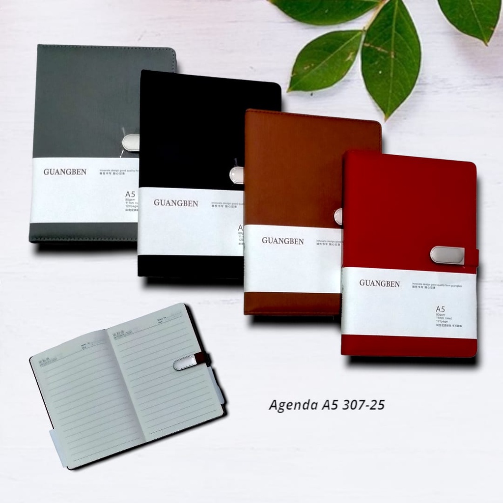 

BUKU CATATAN JURAL DIARY AGENDA + KANCING TEBAL A5 GARIS COVER KULIT