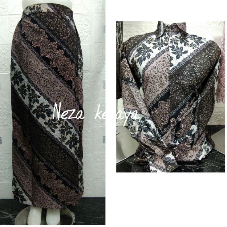 Bestseller E9q4P New couple rok span batik//rok span couple kemeja//rok span couple