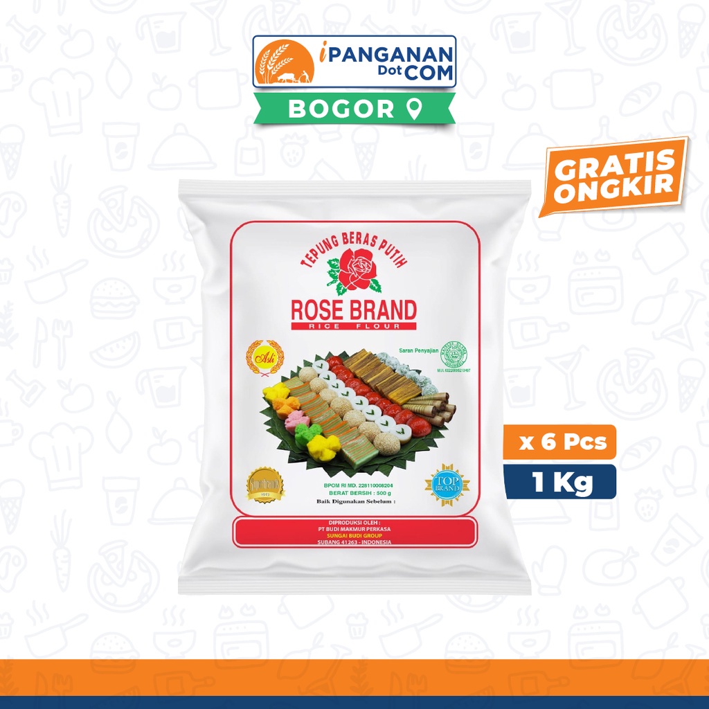 

Tepung Beras Rose Brand 500 Gr x 6 Pack - BGR