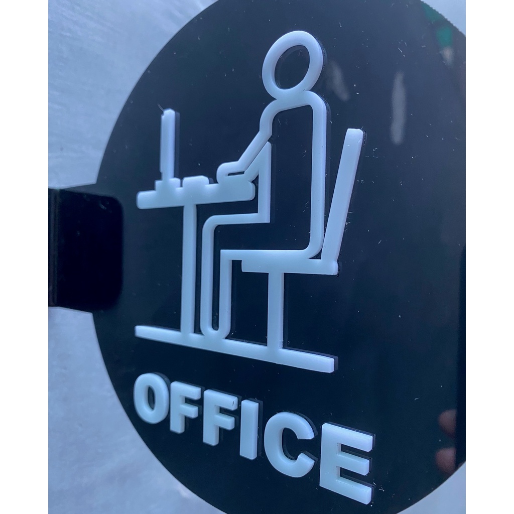 Signate / Tanda Office Bahan akrilik ( MC ) design/huruf timbul