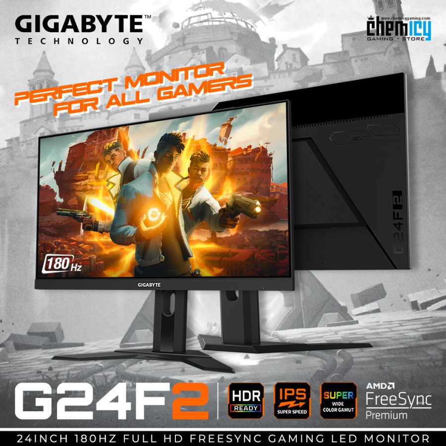 Gigabyte G24F2 24inch 180Hz Full HD Gaming LED Monitor