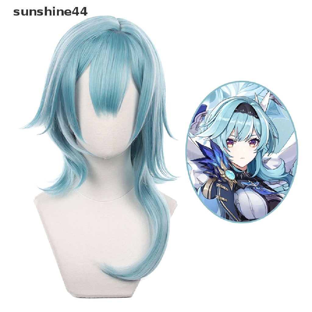 Wig Rambut Sintetis Cosplay Sunshine Game Genshin Impact Venti Keqing Barbara.