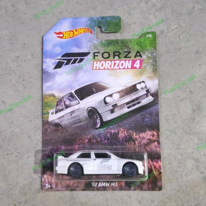 HOT WHEELS HOTWHEELS 92 BMW M3 FORZA HORIZON 4 XBOX WHITE PUTIH 1/6 LV27