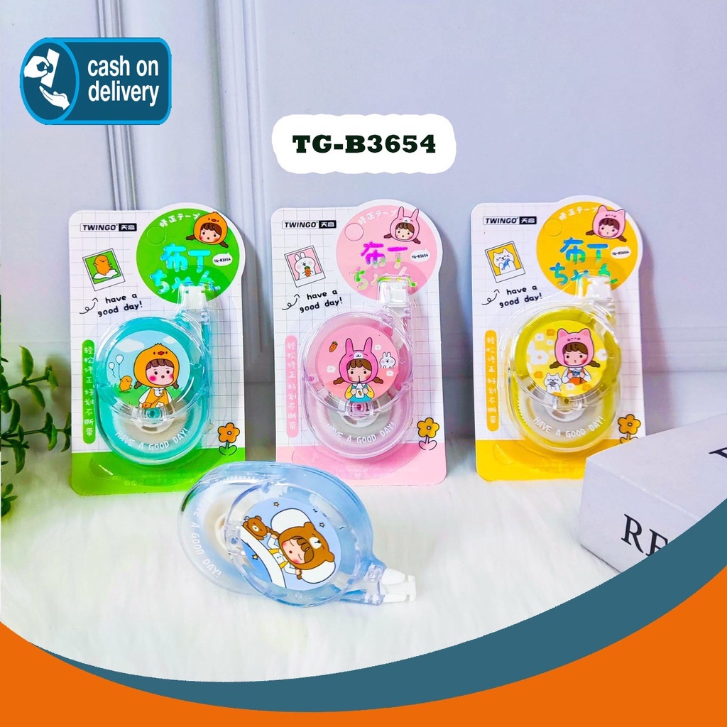 

TIPE X ROLL CUTE GIRL TWINGO TG-B3654 KARAKTER CEWE IMUT CORRECTION TAPE TIP EX UNIK TIP-X LUCU