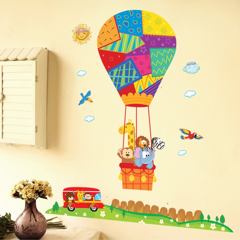 Reliza Wallsticker Wall Sticker Planet Tata Surya Transportasi Mobil Truck Bus Anak LDR37