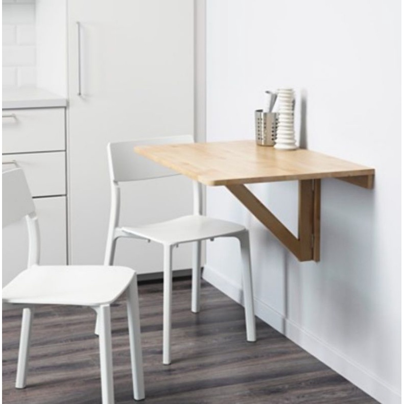 ikea Norbo daun meja lipat pasang di dinding
