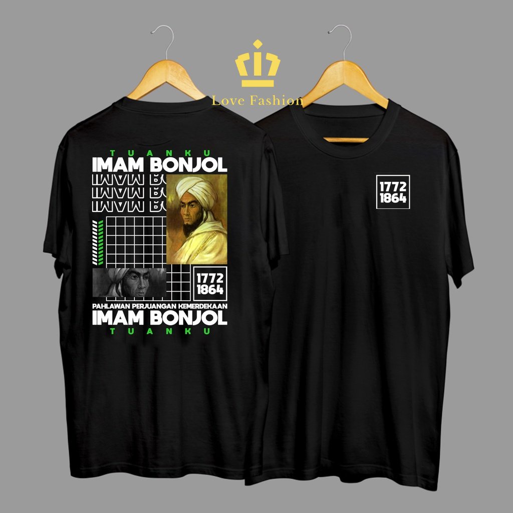 Kaos Tshirt Baju Distro Imam Bonjol Uang 5000 Kemerdekaan Indonesia 17 Agustus Proklamasi Premium Te