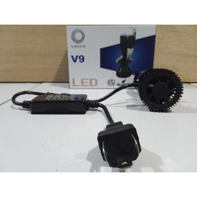 LAMPU HEADLAMP MOTOR DAN MOBIL SOKET H4  MERK VINYX V9 LASER GUN  PROJIE MINI PROJECTOR LENS MOTOR MOBIL - V9 Vinyx 1 pcs