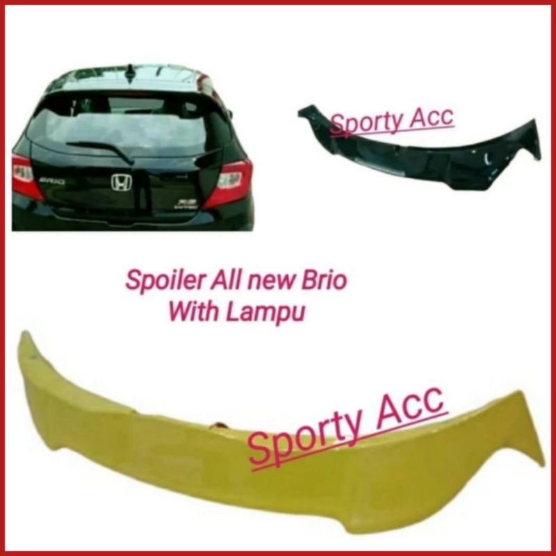 Spoiler Brio New 2018 ON Model RS With Lampu Rem