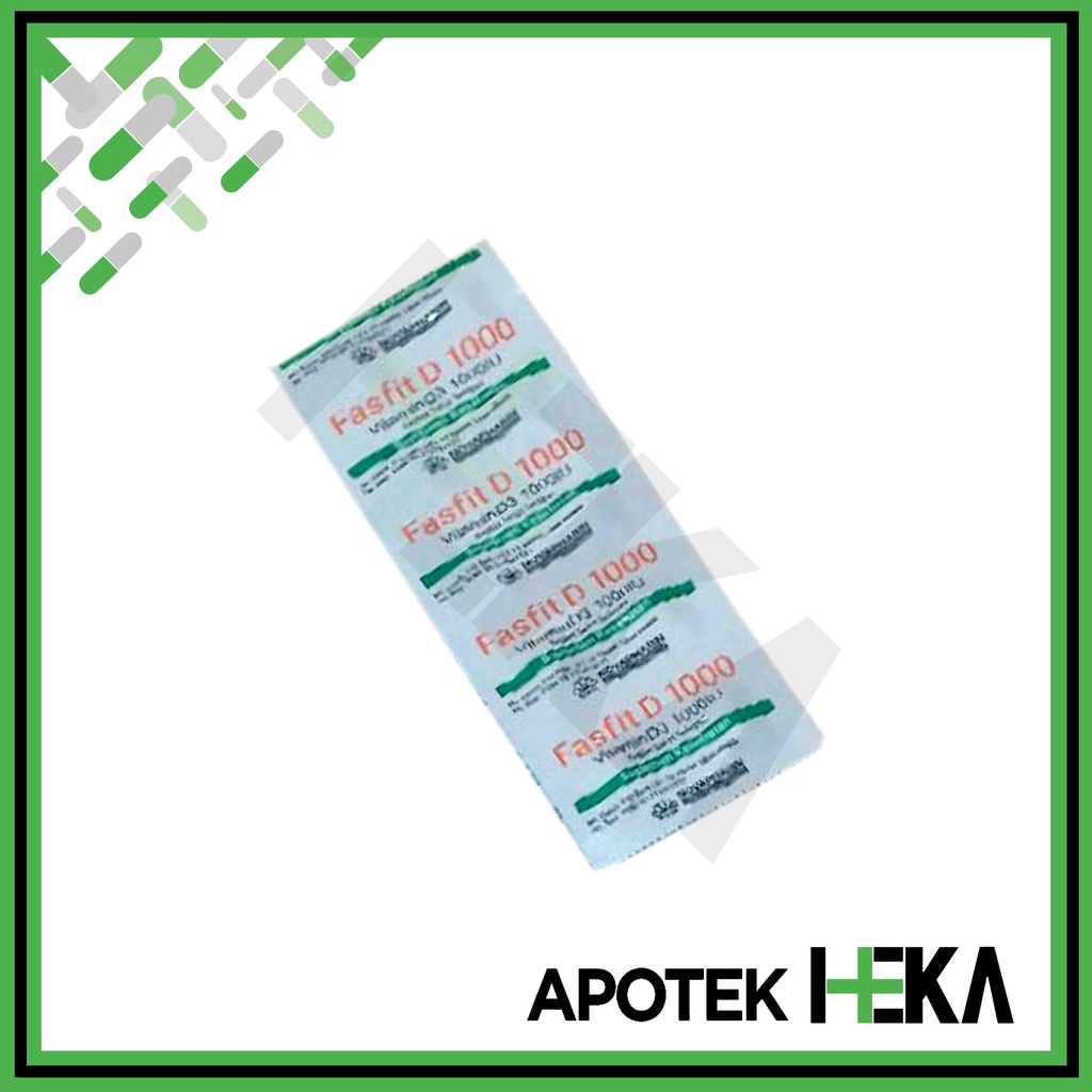 Fasfit D 1000 Strip isi 10 Tablet - Vitamin D3 1000 IU (SEMARANG)