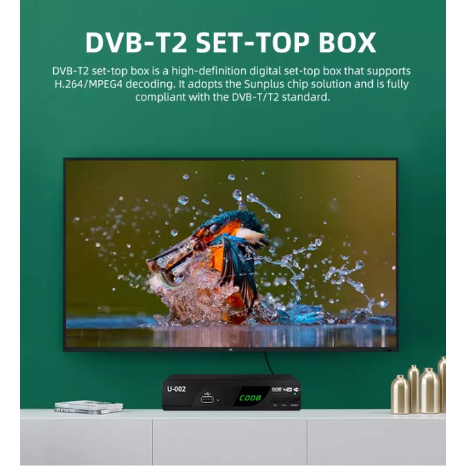 DVB T2 WIFI SET TOP BOX DIGITAL STB SUPER HD / RECEIVER TV