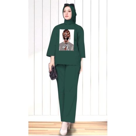 ONE SET WANITA OVERSIZE RAMBUT KEPANG