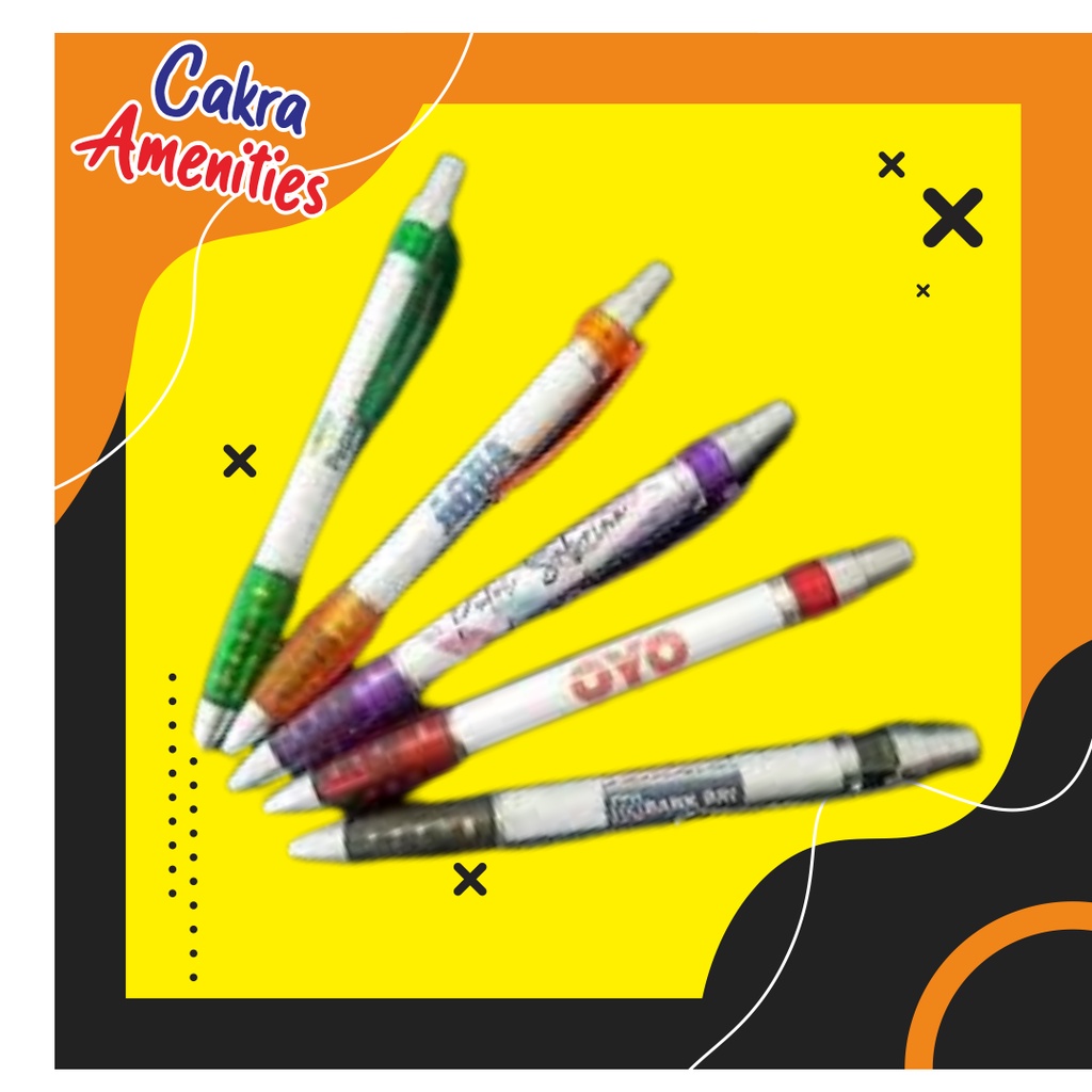 

Pulpen Pencet Custom Design Hotel Amenities Convention Event & Office Murah