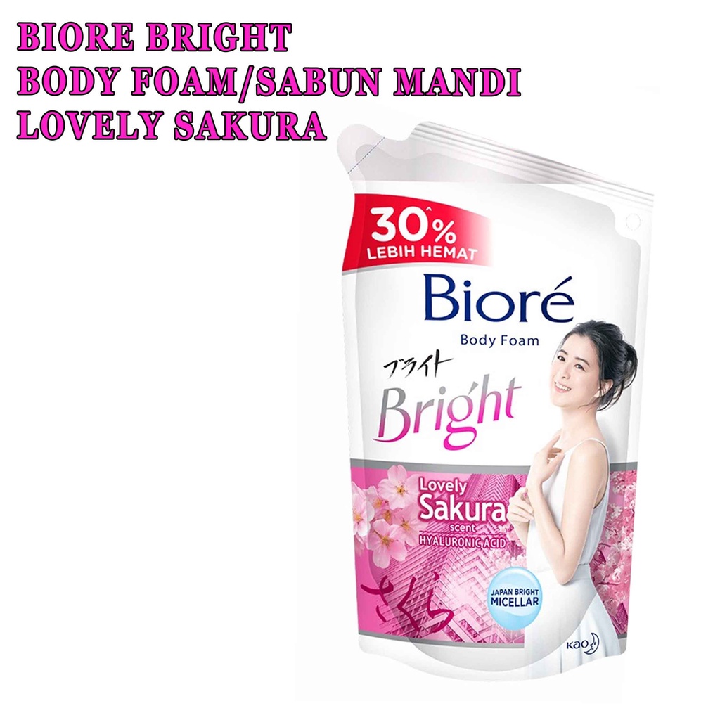 BIORE Body Foam Bright* Sabun Mandi* Lovely Sakura 800ml