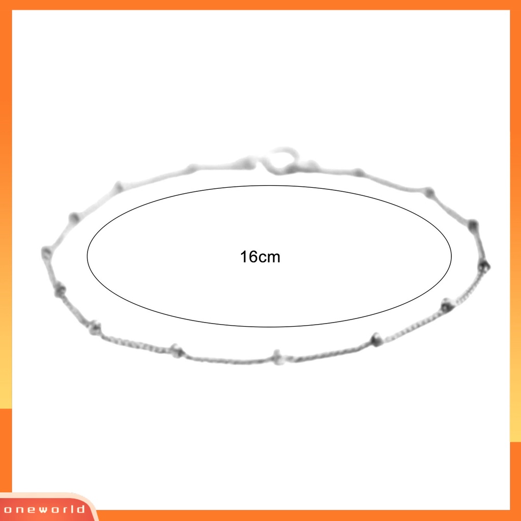 {oneworld} Gelang Wanita Manik-Manik Kecil Warna Solid Rantai Tangan Tahan Korupsi Untuk Pakaian Sehari-Hari