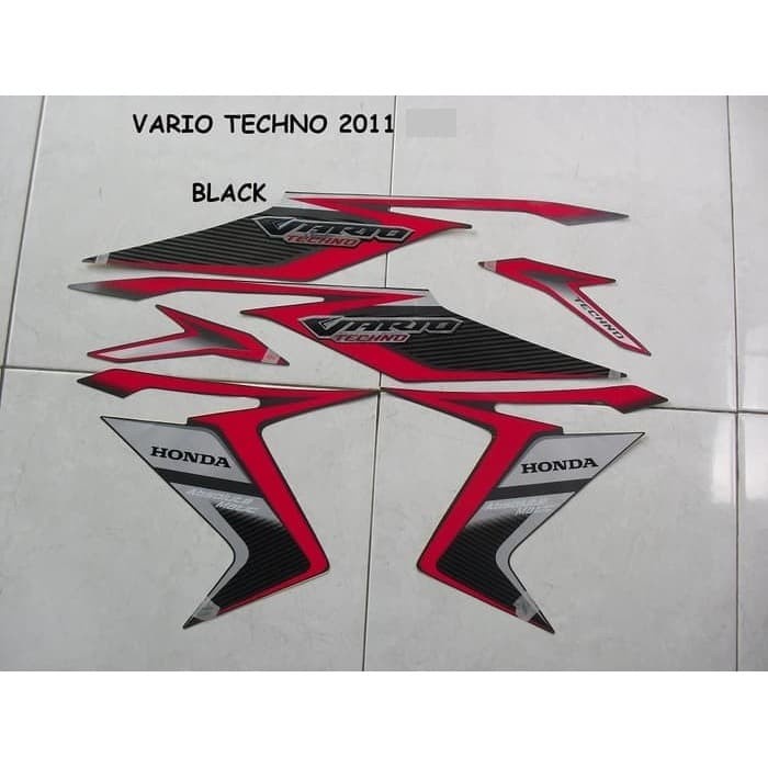 

TERLARIS | striping Stiker Lis Motor Honda Vario Techno 110 2011 Warna Hitam