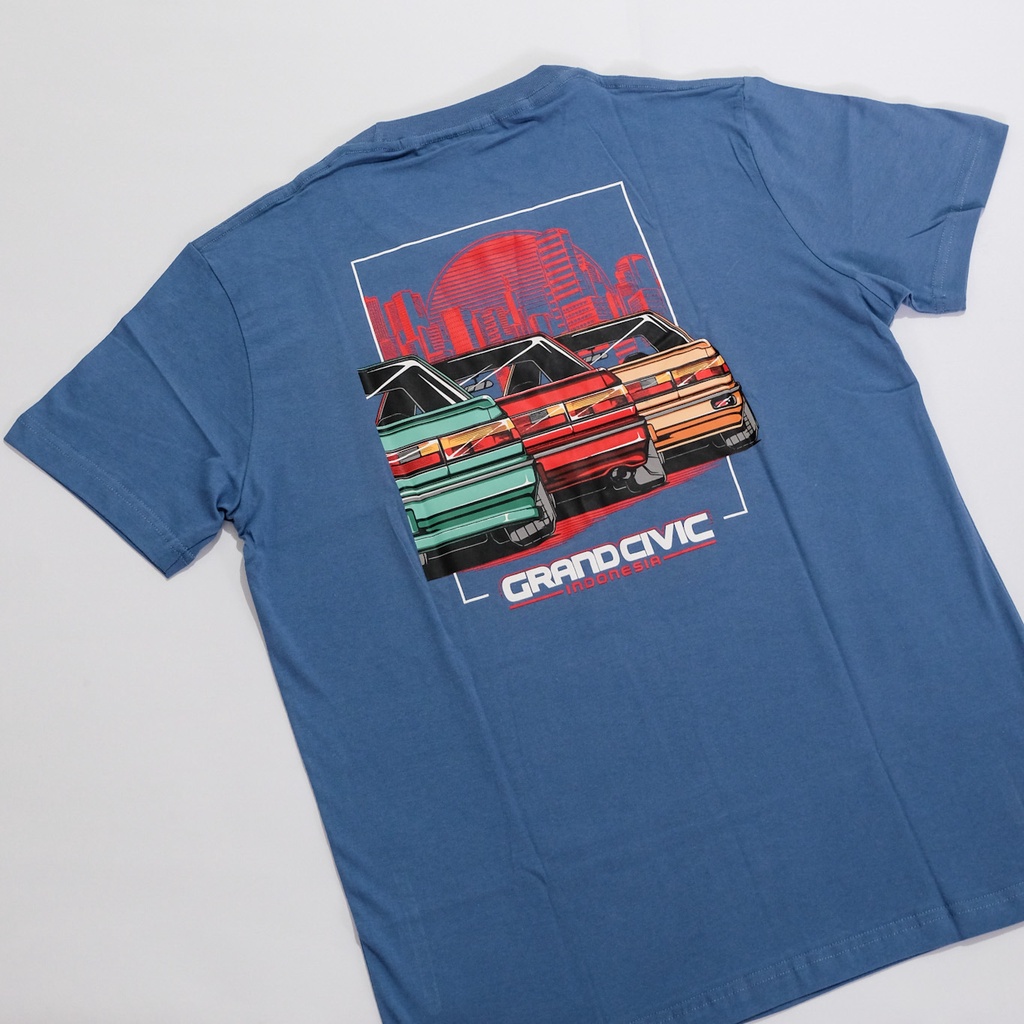Kaos grand civic triple biru