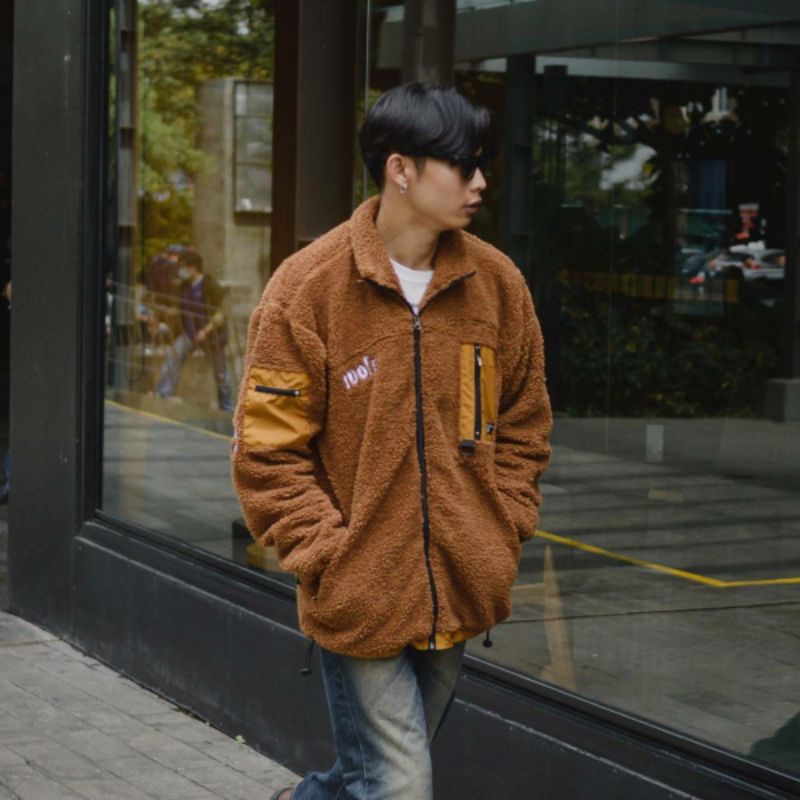 Jaket Sherpa Wolv Streetwear Original Sherpa Jacket