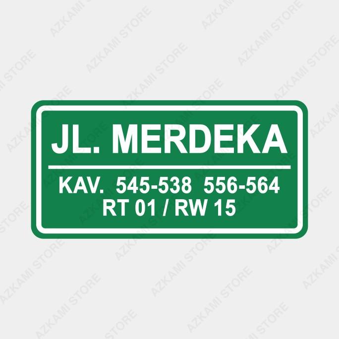 

Rambu Plang Papan Custom Nama Jalan 40cm x 20cm Plat Alumunium PROMO