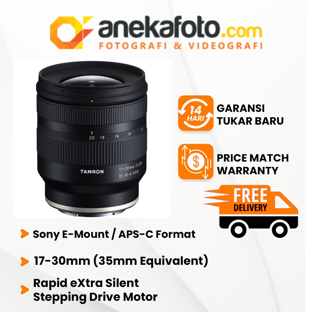 Tamron Lens 11-20mm F/2.8 Di III- A RXD for Sony E mount Aps-c