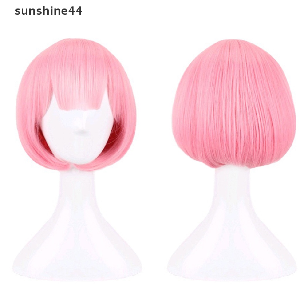 Sunshine Life in a Different World Ram Rem Cosplay Wig Alat Peraga Hiasan Kepala Cosplay Anime.