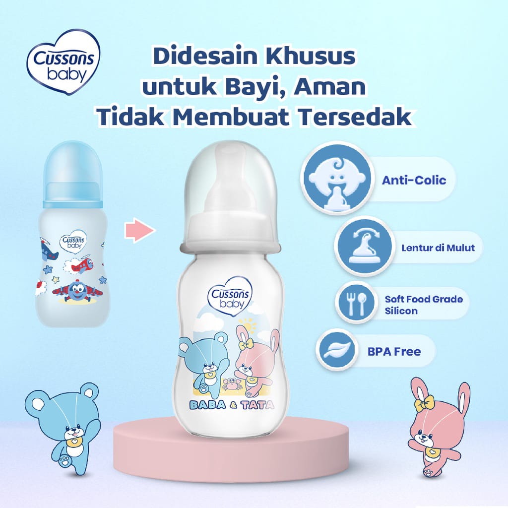 Cussons Baby Milk Bottle PP Anti Colic - Botol Susu - Dot Bayi 60ml / 125ml / 250ml