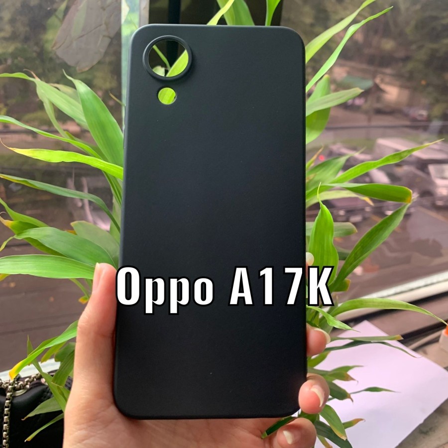 OPPO A17K REAL CASE SOFTCASE SILIKON HITAM PREMIUM BLACK CASING COVER