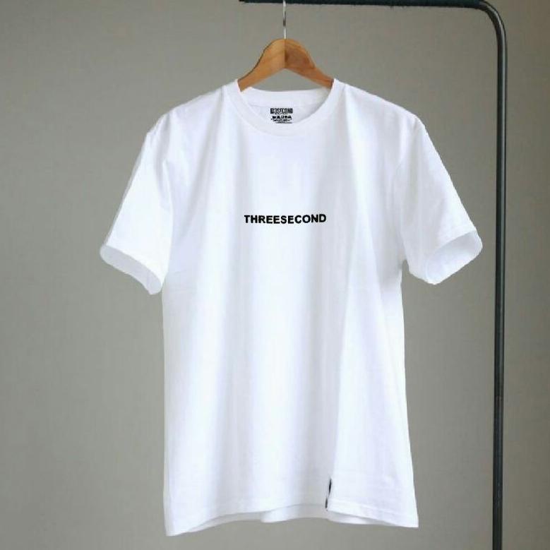 [GI109] BAJU KAOS T-SHIRT DISTRO KEREN PRIA WANITA THREESECOND KECIL COTTON COMBED 30s borong semua