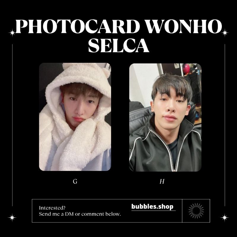 PHOTOCARD UNOFFICIAL WONHO MONSTA X SELCA