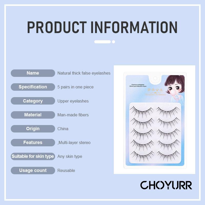 【COD】5 pasang Premium Fairy Eyelashes / Douyin Eyelashes / Natural Japan Eyelash / Lembut Extension Lashes Makeup Tools Murah Import-CH-CH