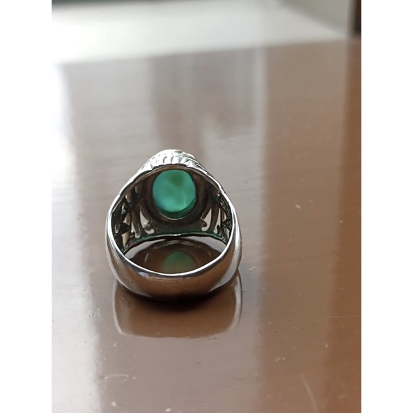 Cincin Batu Permata Bacan Gulao Serat Kura