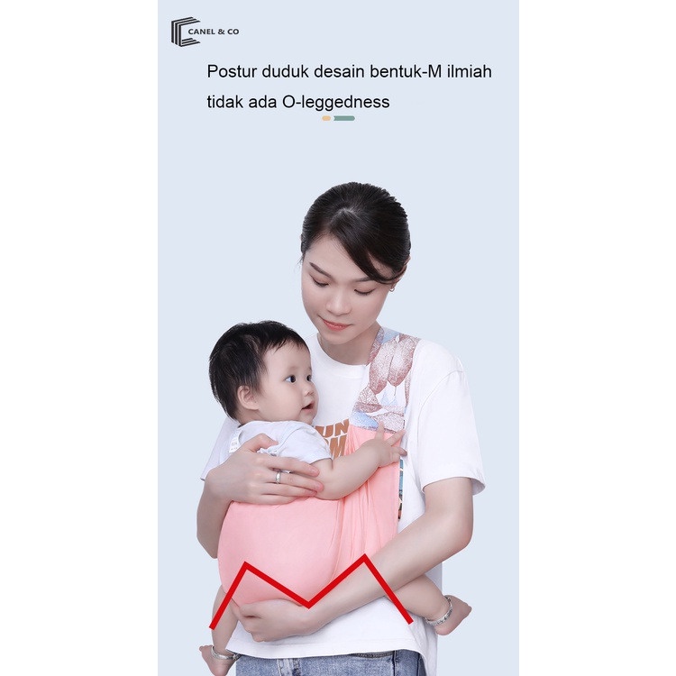 CANEL &amp; CO Kain Gendongan Bayi Newborn Gendongan Bayi Depan M Shape Baby Carrier