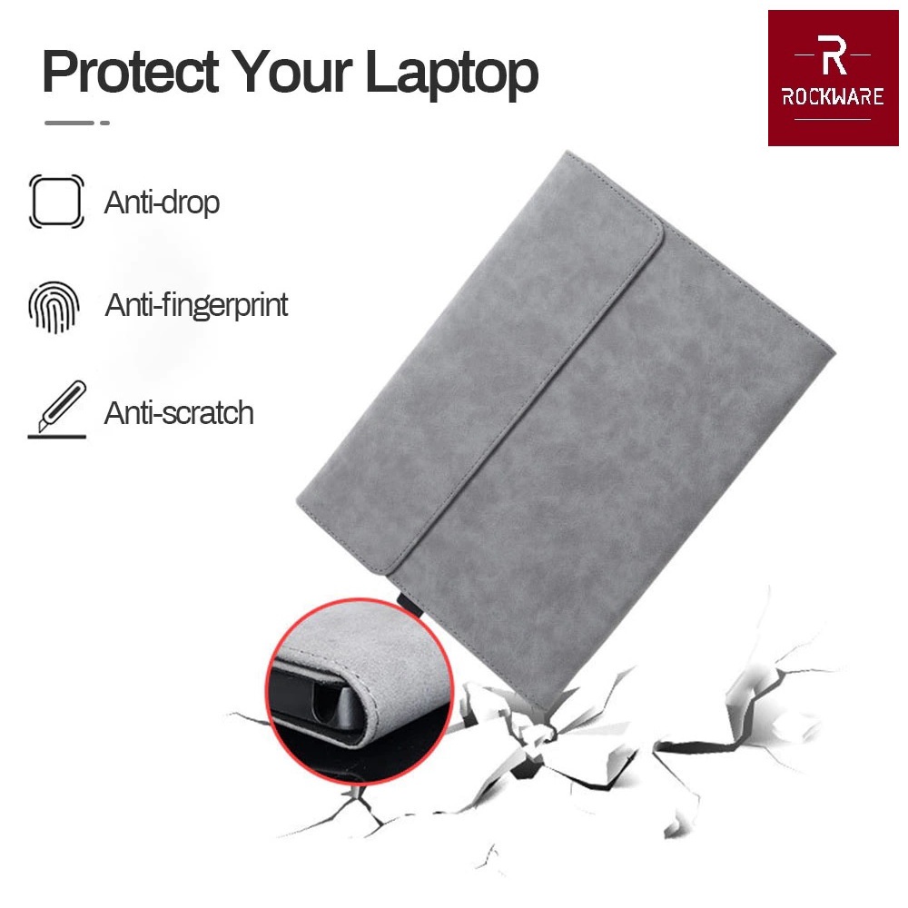 AKN88 - ROCKWARE Surface Pro X Flip Cover Case with Powerbank Bag