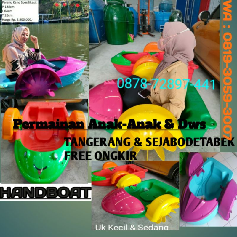 hanboat / perahu untuk anak-anak, perahu anak-anak, perahu mainan anak-anak di wisata air kolam balo