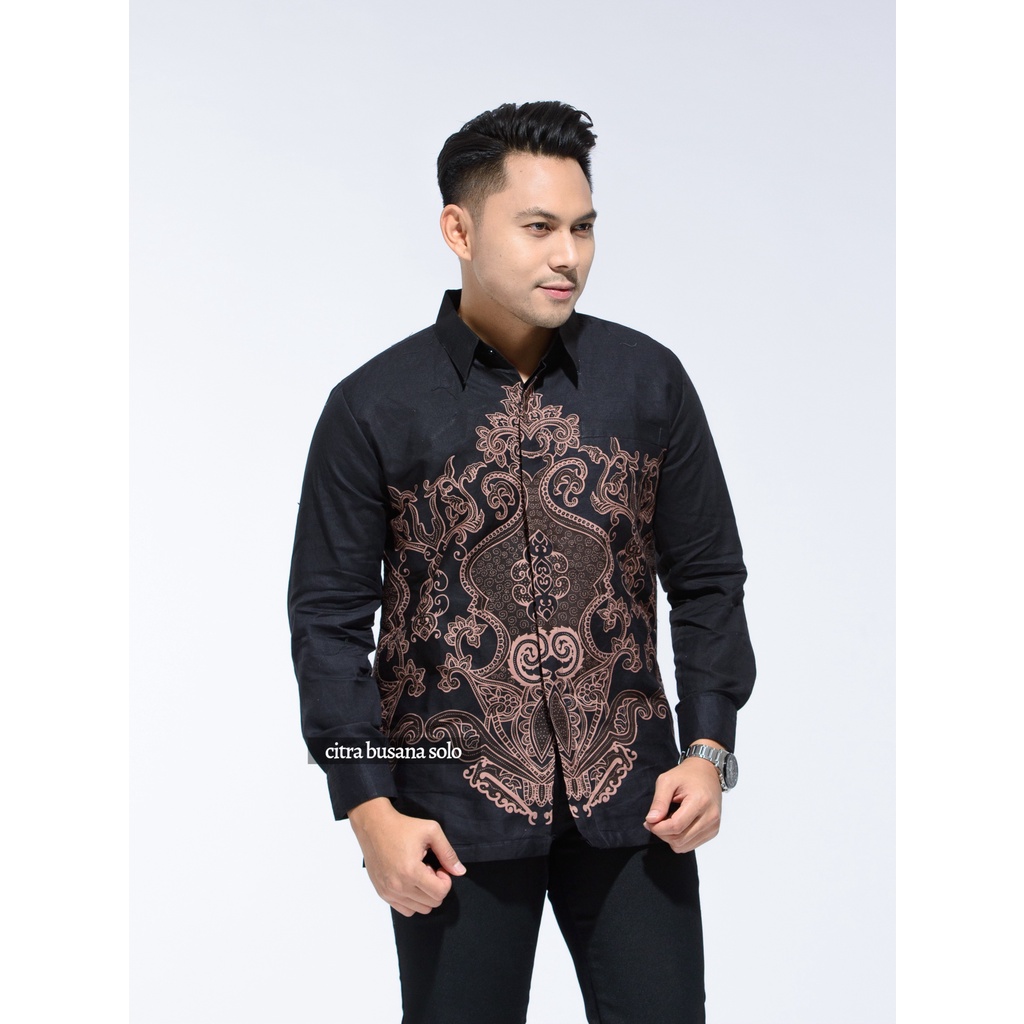 PAOLO Kemeja Batik Pria Full Furing Bahan Katun Primisima