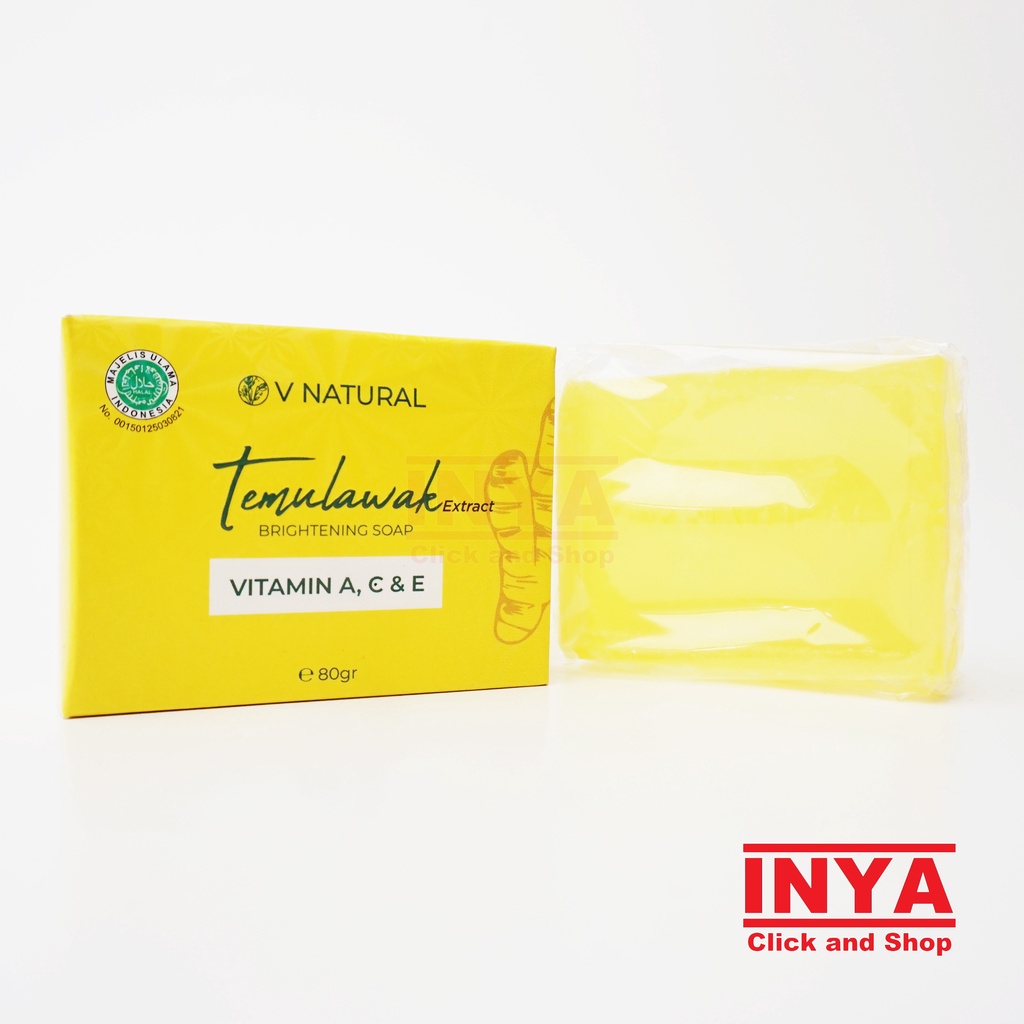 NATURAL TEMULAWAK EXTRACT BRIGHTENING SOAP 80gr - Sabun Muka