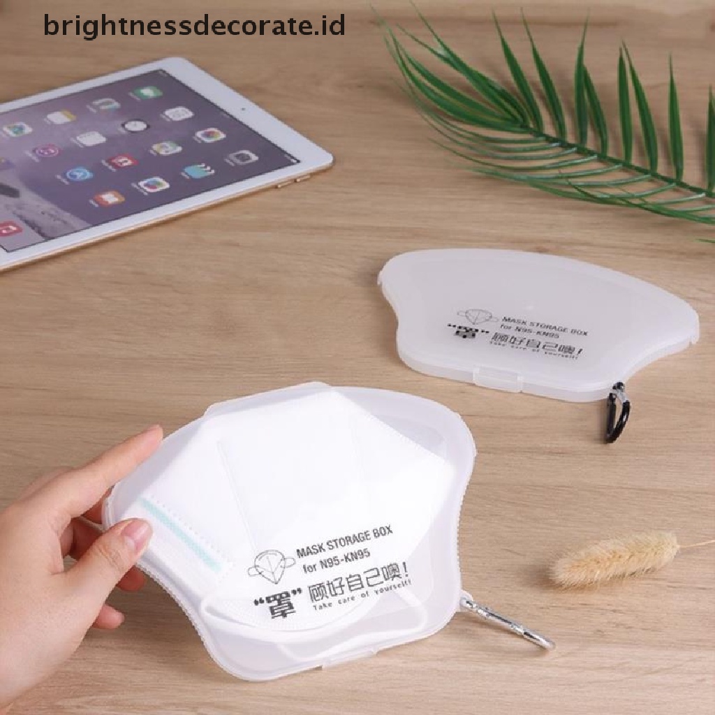 [Birth] Gesper Masker Case Kotak Penyimpanan Portable Squre Face Masks Container Organizer KN95 [ID]