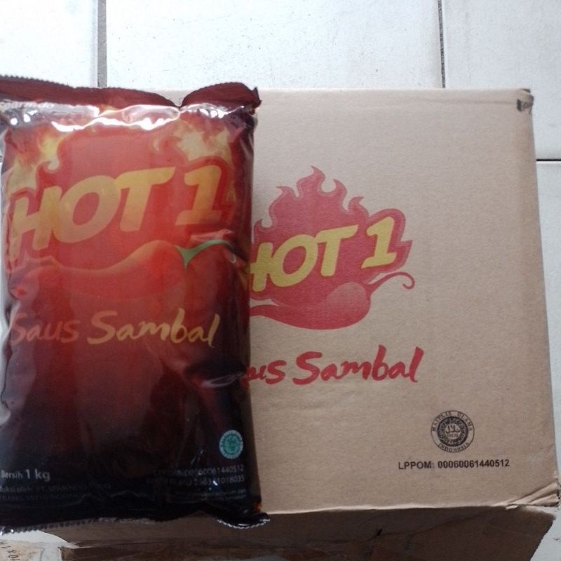 

Hot 1 Saos Sambal 1 kg /Kartonan isi 10 pcs