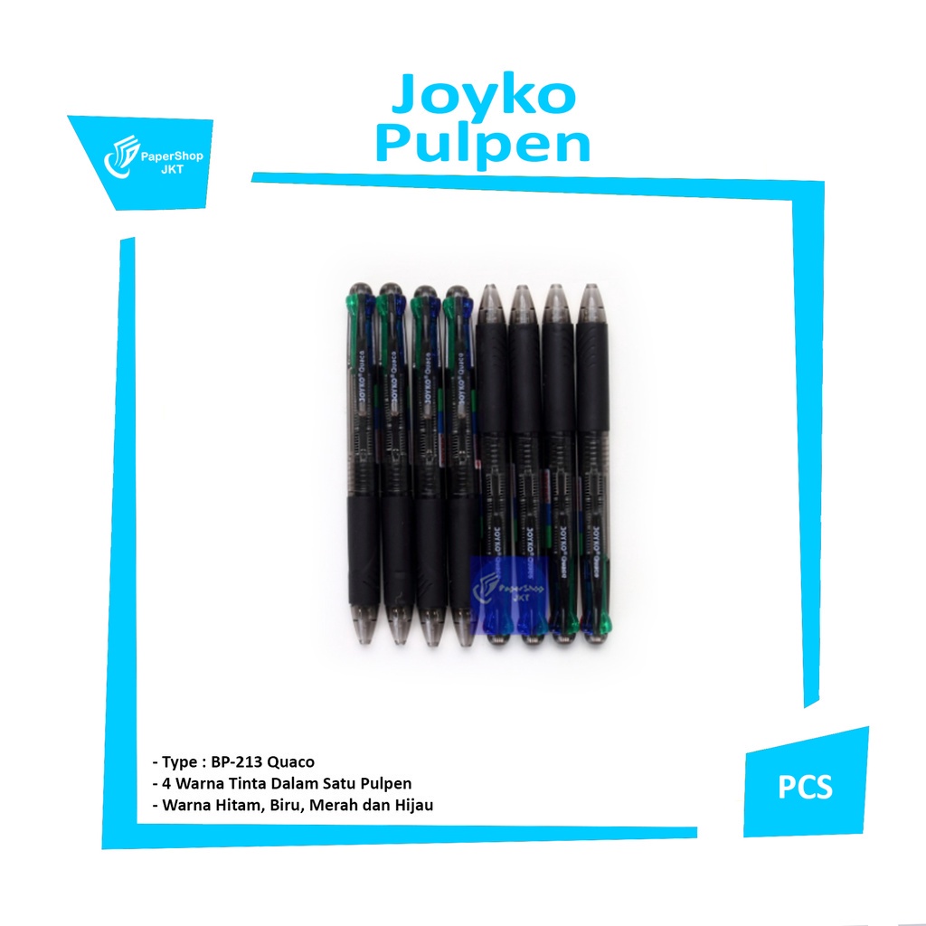 

JOYKO - Pulpen 4 Warna BP-213 Quaco - 1 Pcs