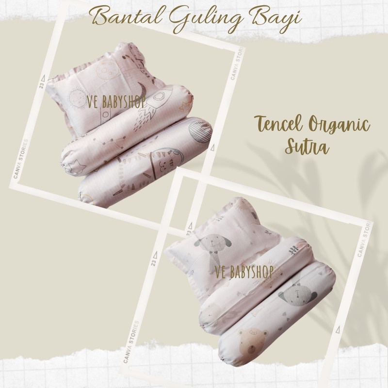 Bantal Guling Bayi Set Tencl’s Organic Sutra