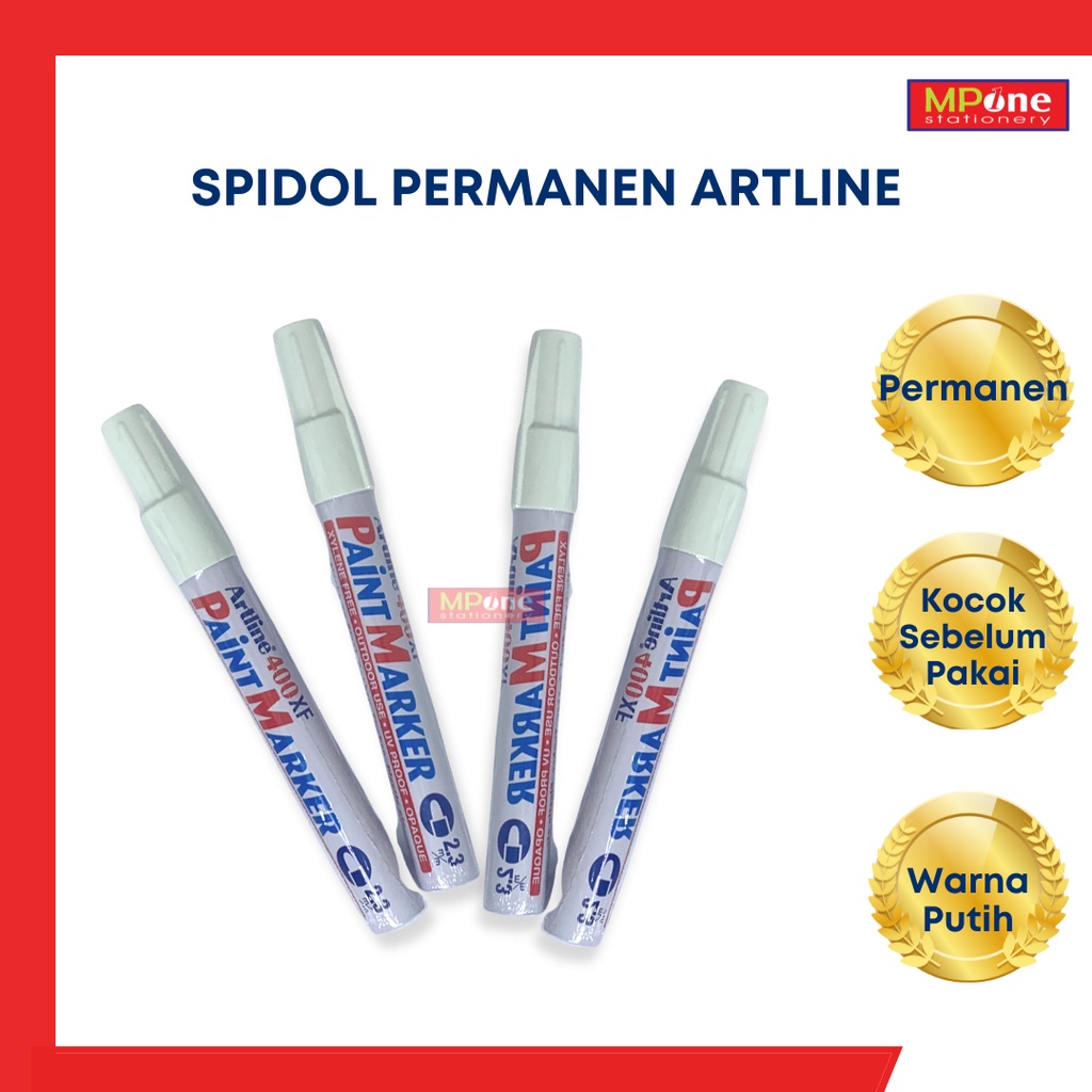 

(1 PCS) Artline Spidol Permanen Putih / Spidol Artline Permanen / Spidol White Artline 400FX