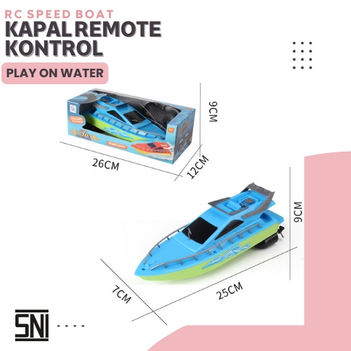 MAINAN RC PERAHU SPEED BOAT REMOTE CONTROL ANAK EDUKASI KAPAL REMOT KONTROL