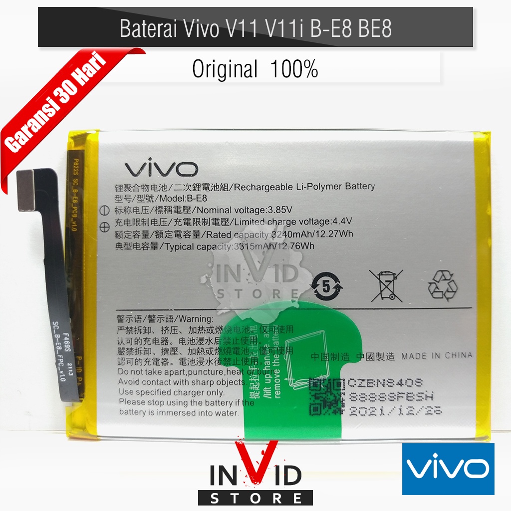 Baterai Vivo V11 V11i B-E8 BE8