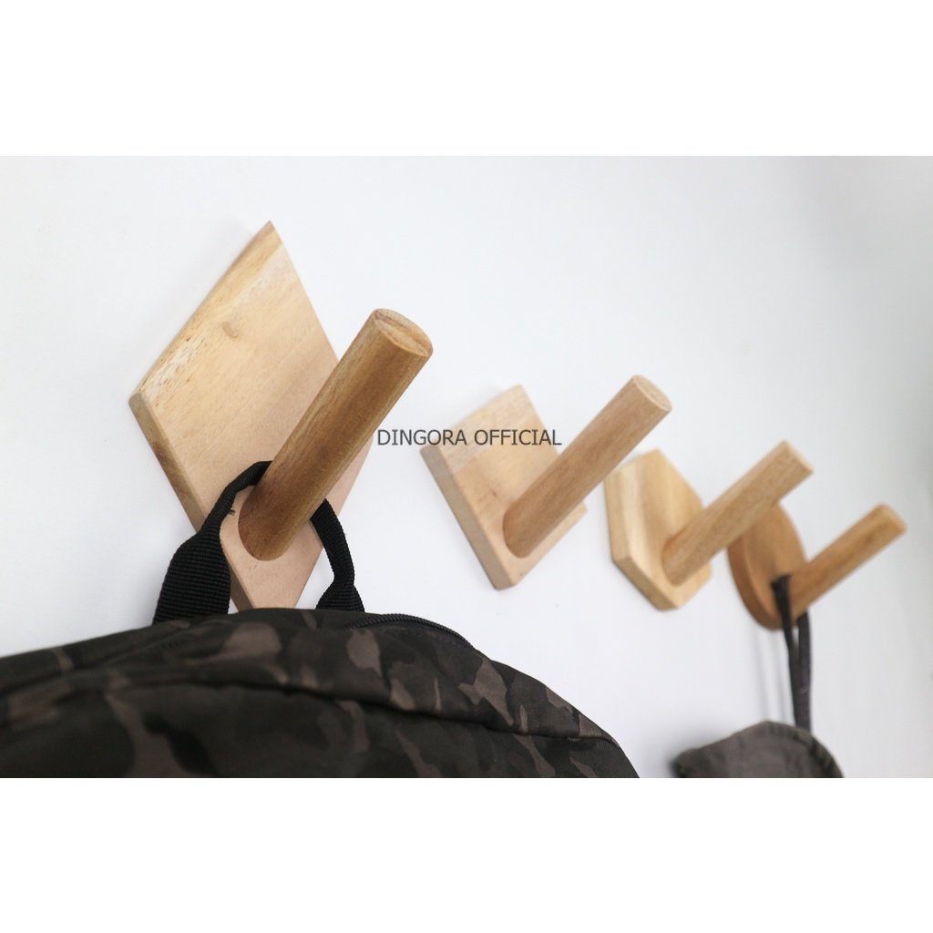 GANTUNGAN BAJU DINDING | GANTUNGAN TEMPEL | WOOD WALL HOOK | WALL HOOKS WOOD